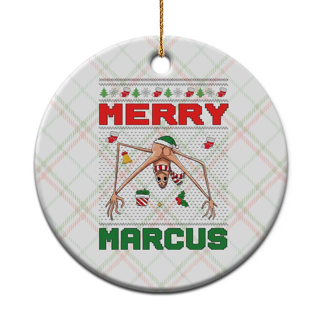Marcus The Worm Meme Merry Marcus Ceramic Ornament Funny Ugly Christmas Gift - Wonder Print Shop