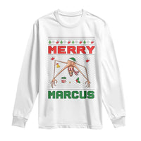 Marcus The Worm Meme Merry Marcus Long Sleeve Shirt Funny Ugly Christmas Gift - Wonder Print Shop