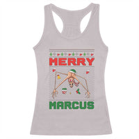 Marcus The Worm Meme Merry Marcus Racerback Tank Top Funny Ugly Christmas Gift - Wonder Print Shop