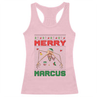 Marcus The Worm Meme Merry Marcus Racerback Tank Top Funny Ugly Christmas Gift - Wonder Print Shop