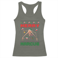 Marcus The Worm Meme Merry Marcus Racerback Tank Top Funny Ugly Christmas Gift - Wonder Print Shop