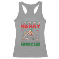 Marcus The Worm Meme Merry Marcus Racerback Tank Top Funny Ugly Christmas Gift - Wonder Print Shop