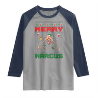 Marcus The Worm Meme Merry Marcus Raglan Shirt Funny Ugly Christmas Gift - Wonder Print Shop
