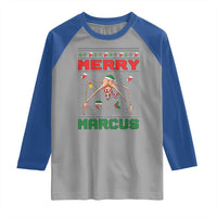 Marcus The Worm Meme Merry Marcus Raglan Shirt Funny Ugly Christmas Gift - Wonder Print Shop