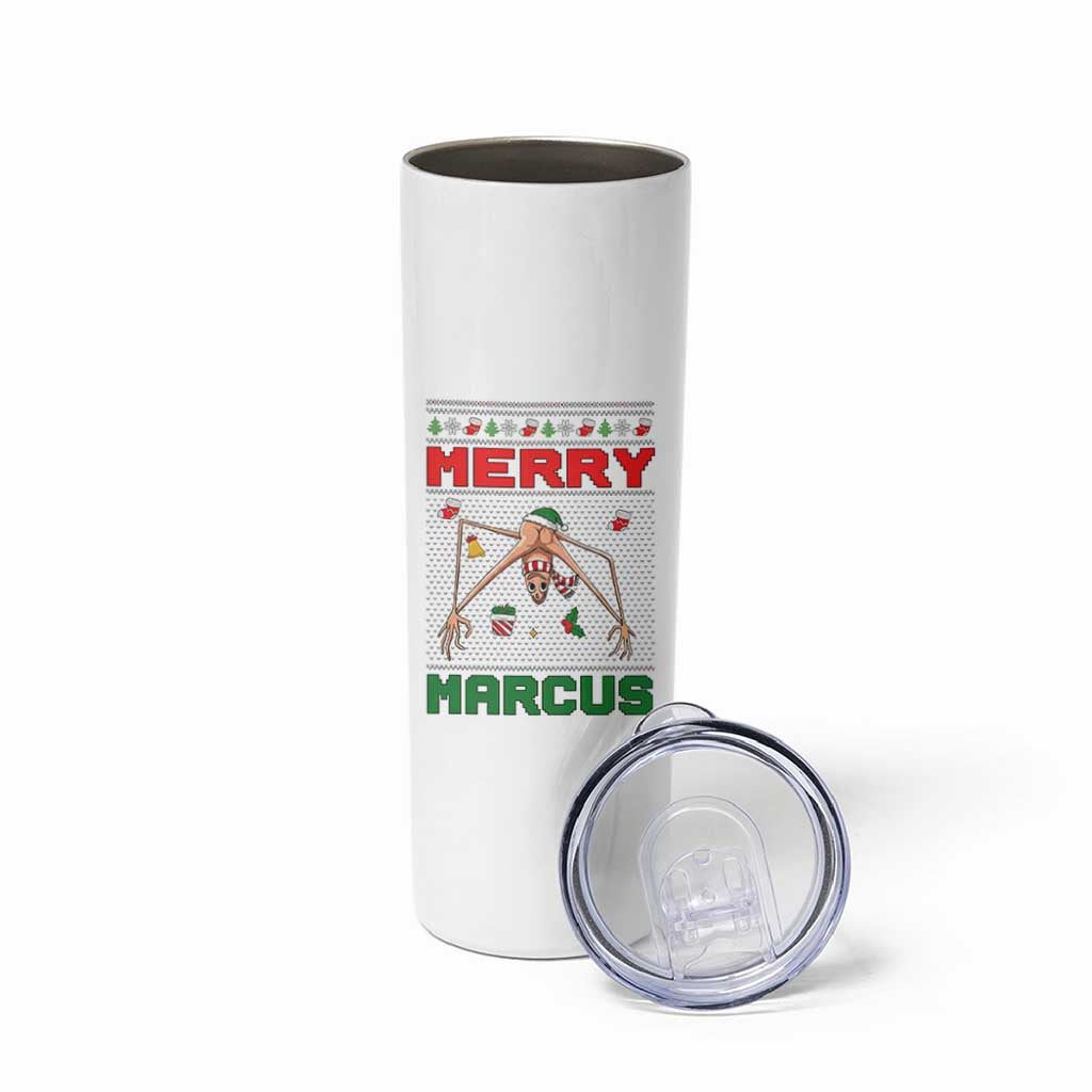 Marcus The Worm Meme Merry Marcus Skinny Tumbler Funny Ugly Christmas Gift - Wonder Print Shop