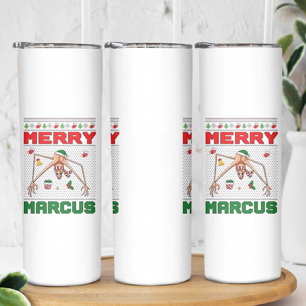 Marcus The Worm Meme Merry Marcus Skinny Tumbler Funny Ugly Christmas Gift - Wonder Print Shop