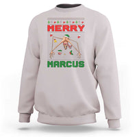 Marcus The Worm Meme Merry Marcus Sweatshirt Funny Ugly Christmas Gift - Wonder Print Shop