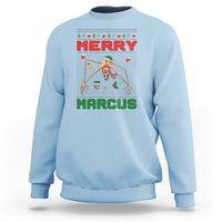 Marcus The Worm Meme Merry Marcus Sweatshirt Funny Ugly Christmas Gift - Wonder Print Shop