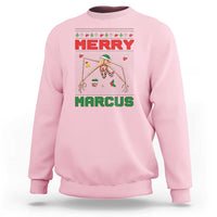 Marcus The Worm Meme Merry Marcus Sweatshirt Funny Ugly Christmas Gift - Wonder Print Shop