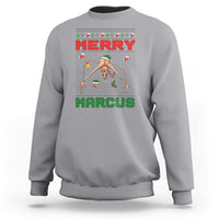 Marcus The Worm Meme Merry Marcus Sweatshirt Funny Ugly Christmas Gift - Wonder Print Shop