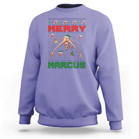 Marcus The Worm Meme Merry Marcus Sweatshirt Funny Ugly Christmas Gift - Wonder Print Shop