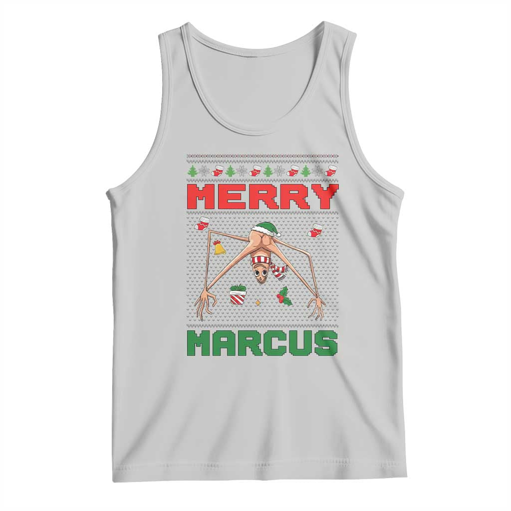 Marcus The Worm Meme Merry Marcus Tank Top Funny Ugly Christmas Gift - Wonder Print Shop