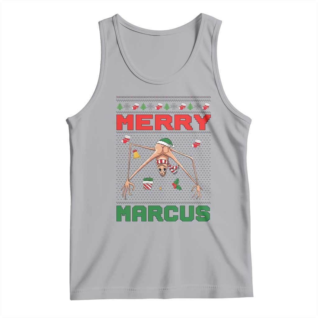 Marcus The Worm Meme Merry Marcus Tank Top Funny Ugly Christmas Gift - Wonder Print Shop