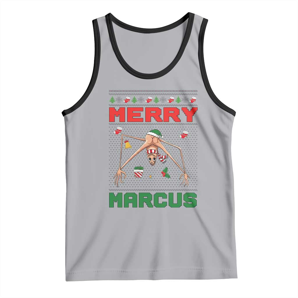 Marcus The Worm Meme Merry Marcus Tank Top Funny Ugly Christmas Gift - Wonder Print Shop