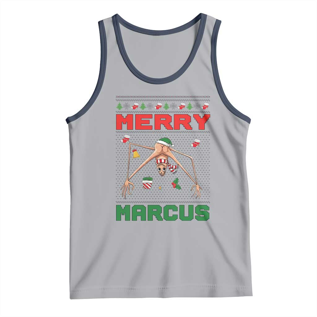 Marcus The Worm Meme Merry Marcus Tank Top Funny Ugly Christmas Gift - Wonder Print Shop