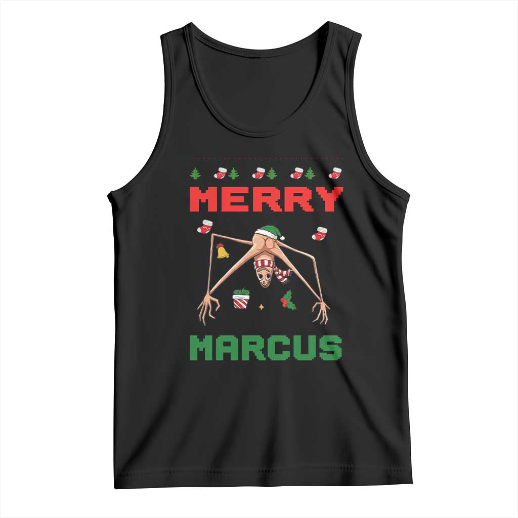 Marcus The Worm Meme Merry Marcus Tank Top Funny Ugly Christmas Gift - Wonder Print Shop