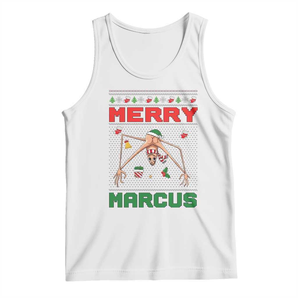 Marcus The Worm Meme Merry Marcus Tank Top Funny Ugly Christmas Gift - Wonder Print Shop
