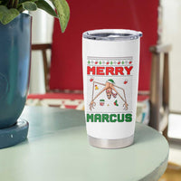 Marcus The Worm Meme Merry Marcus Tumbler Cup Funny Ugly Christmas Gift - Wonder Print Shop