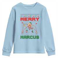 Marcus The Worm Meme Merry Marcus Youth Sweatshirt Funny Ugly Christmas Gift - Wonder Print Shop