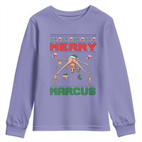 Marcus The Worm Meme Merry Marcus Youth Sweatshirt Funny Ugly Christmas Gift - Wonder Print Shop