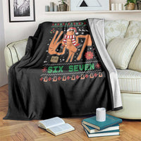 Marcus Says Six Seven Throw Blanket Funny Ugly Christmas Meme Gift - Wonder Print Shop