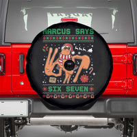 Marcus Says Six Seven Spare Tire Cover Funny Ugly Christmas Meme Gift - Wonder Print Shop