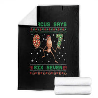 Marcus Says Six Seven Meme Christmas Ugly Sweater Throw Blanket Trendy Tiktok Gift - Wonder Print Shop