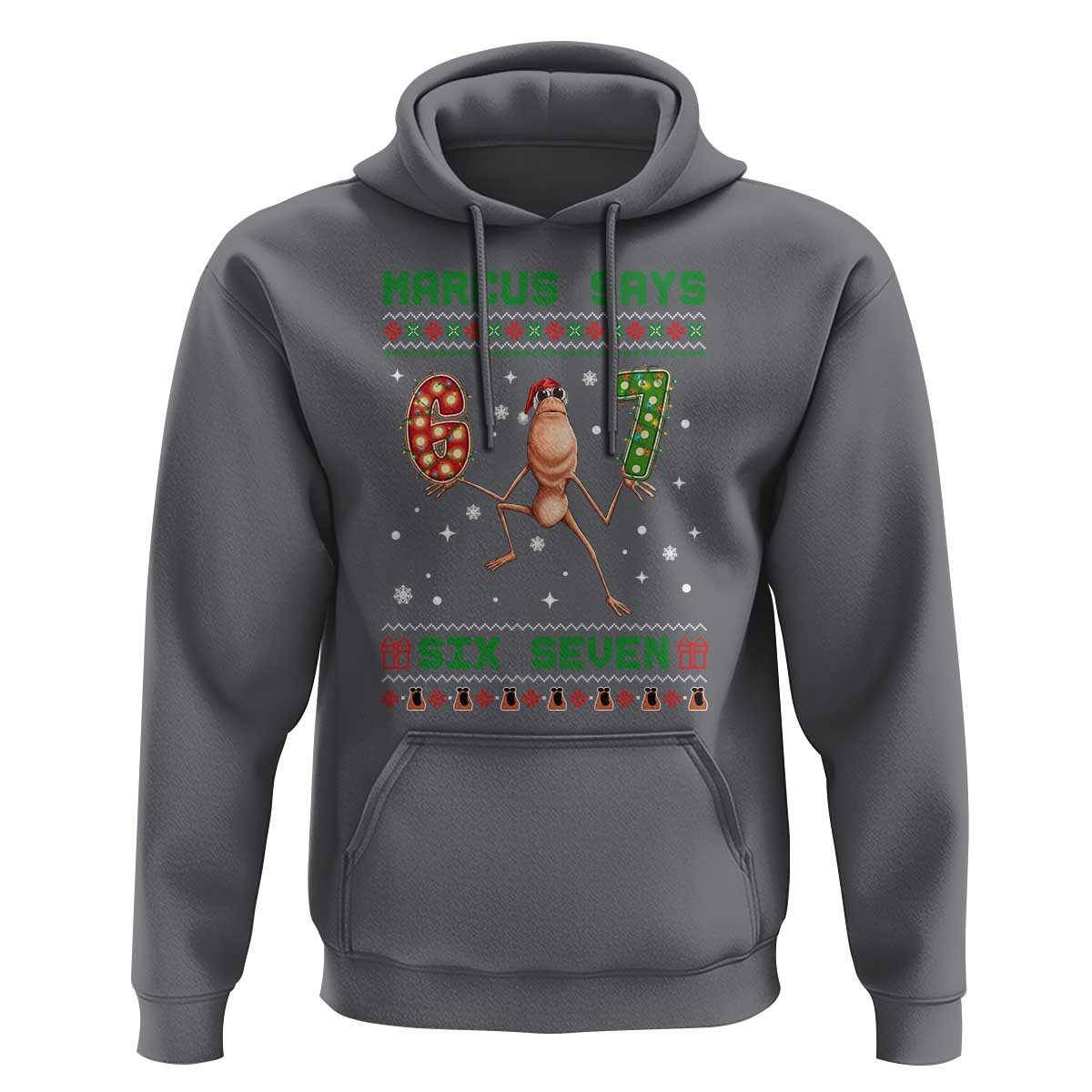 Marcus Says Six Seven Meme Christmas Ugly Sweater Hoodie Trendy Tiktok Gift - Wonder Print Shop