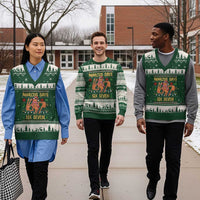 Funny Gen Z Alpha Ugly Xmas Gift V-Neck Knit Sweater Vest Marcus Says Six Seven - Wonder Print Shop