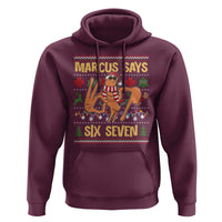 Funny Gen Z Alpha Ugly Christmas Gift Hoodie Marcus Says Six Seven - Wonder Print Shop