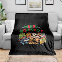 Gen Z Italian Merry Brainrot Christmas Throw Blanket Meme Holiday Gift - Wonder Print Shop