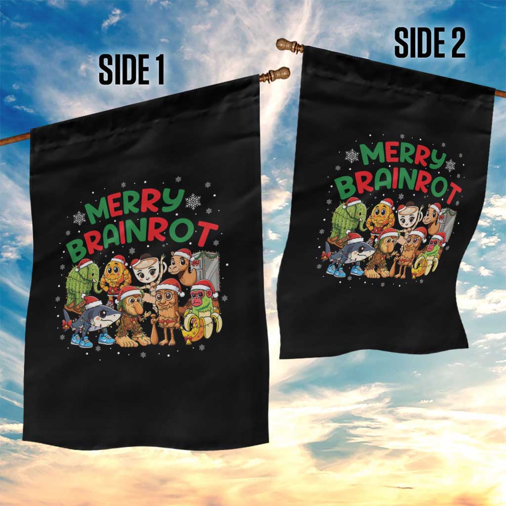 Gen Z Italian Merry Brainrot Christmas Garden Flag Meme Holiday Gift - Wonder Print Shop
