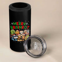 Gen Z Italian Merry Brainrot Christmas 4 in 1 Can Cooler Tumbler Meme Holiday Gift - Wonder Print Shop