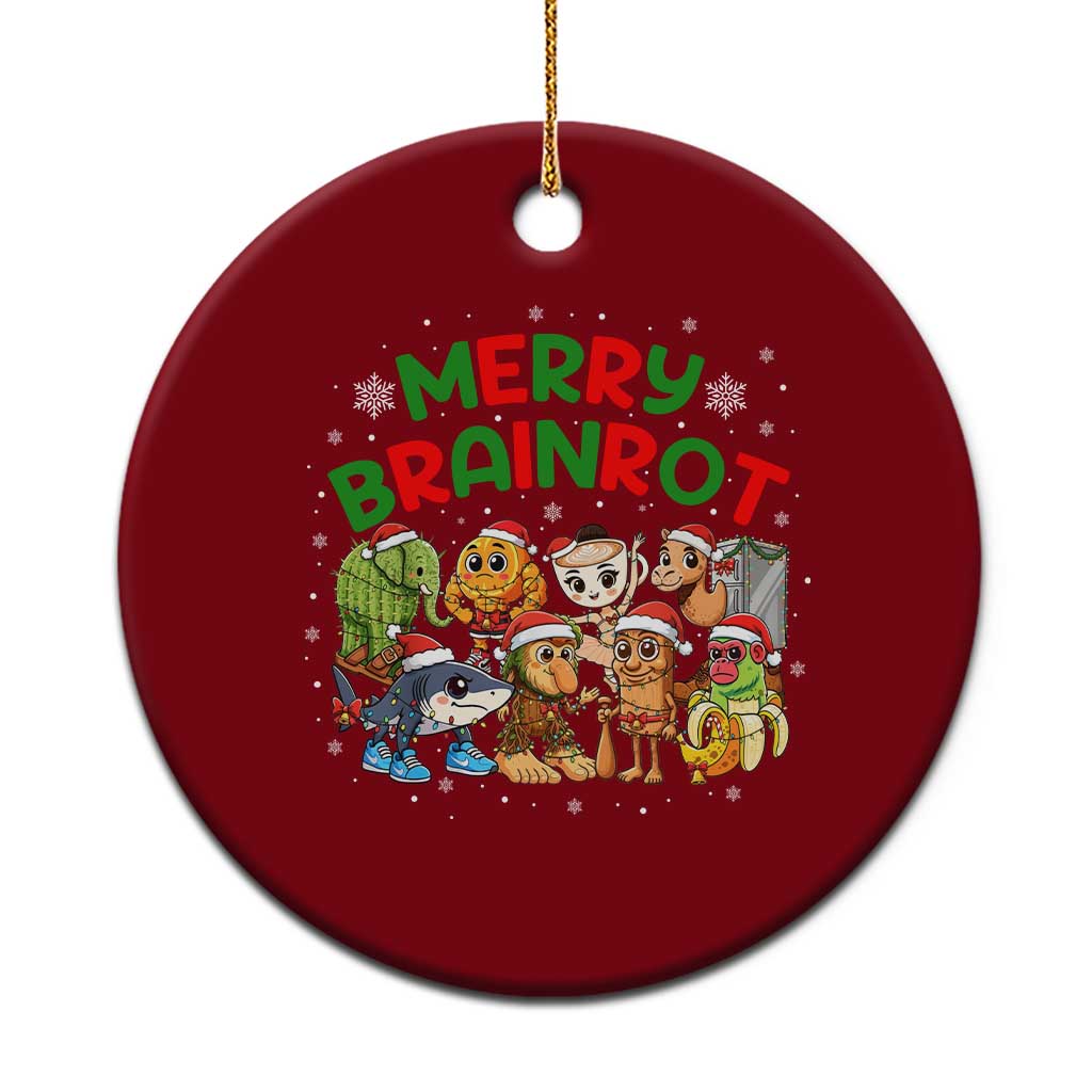 Gen Z Italian Merry Brainrot Christmas Ceramic Ornament Meme Holiday Gift - Wonder Print Shop