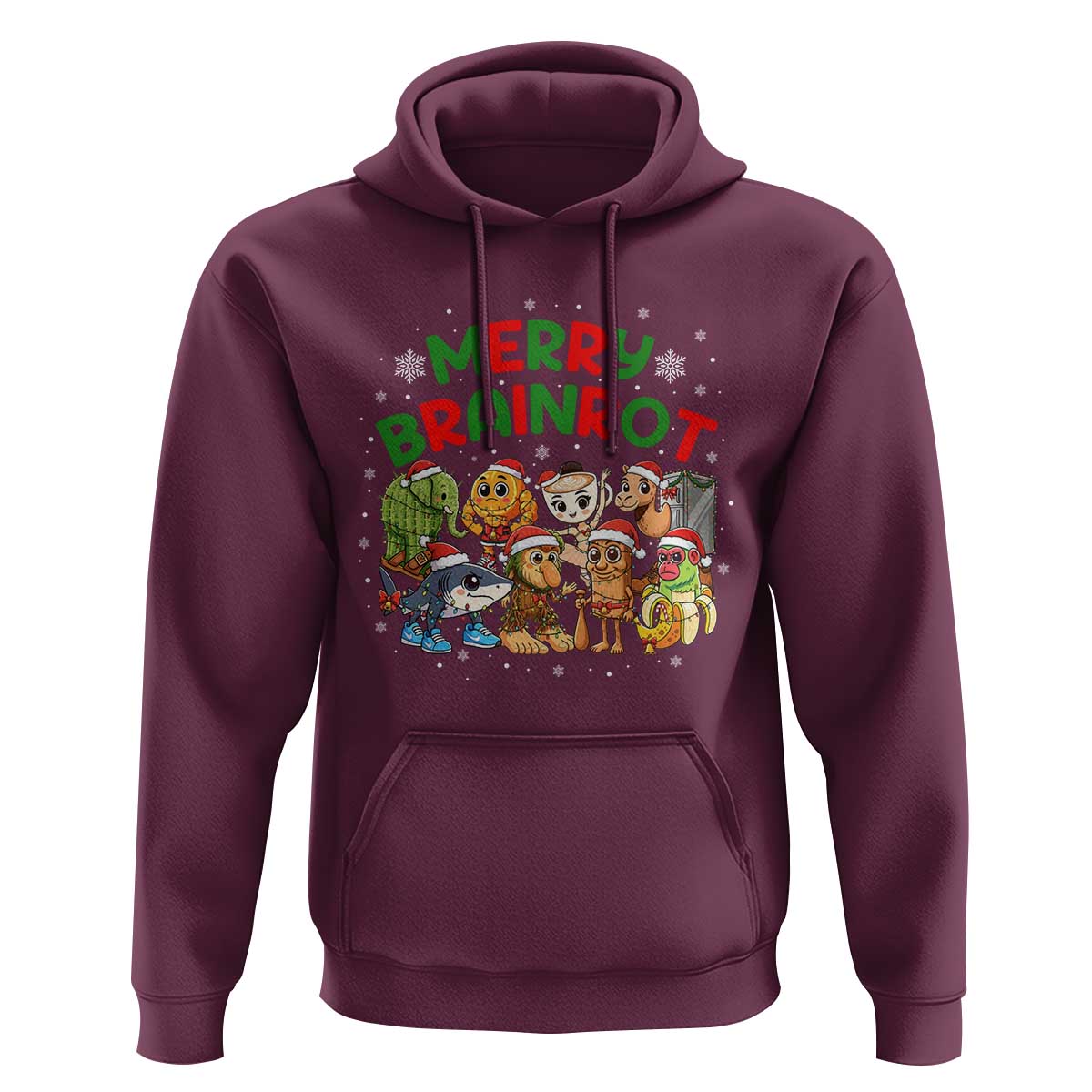 Gen Z Italian Merry Brainrot Christmas Hoodie Meme Holiday Gift - Wonder Print Shop