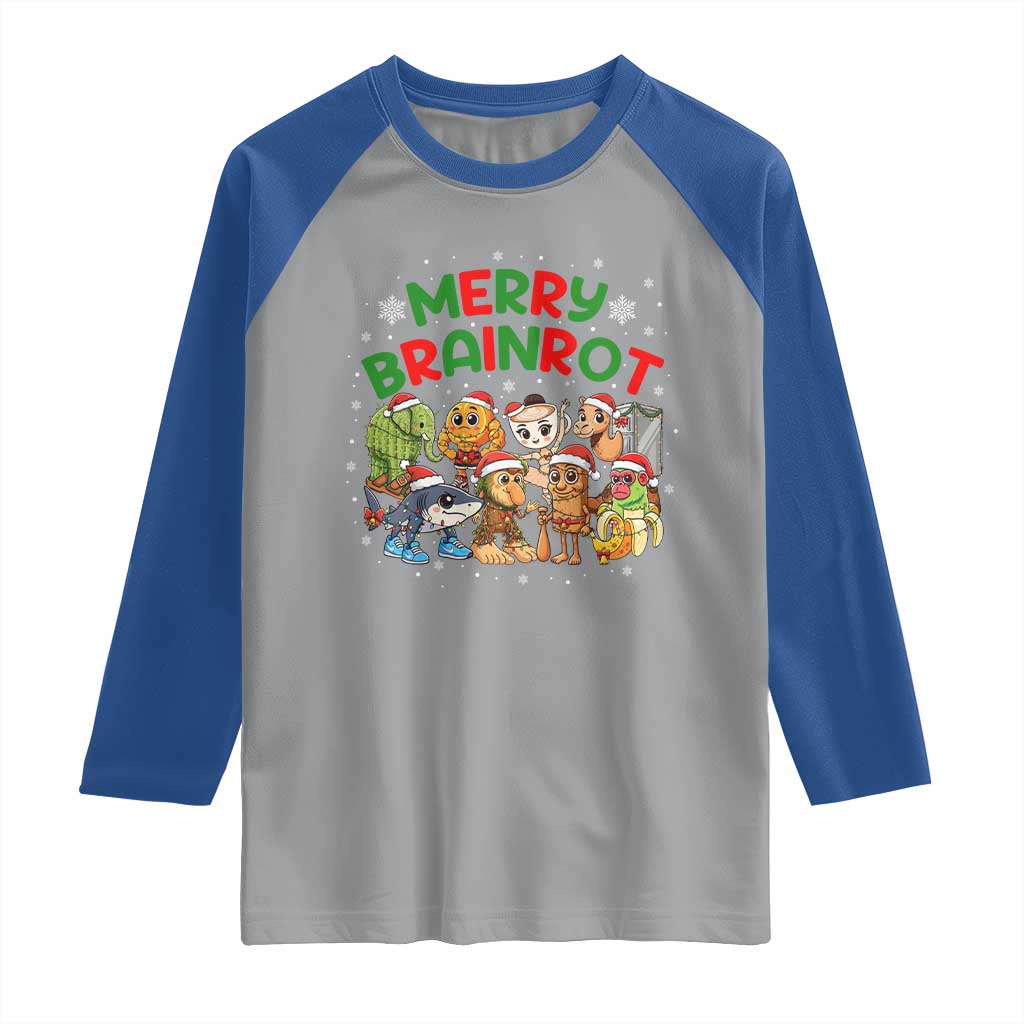 Gen Z Italian Merry Brainrot Christmas Raglan Shirt Meme Holiday Gift - Wonder Print Shop