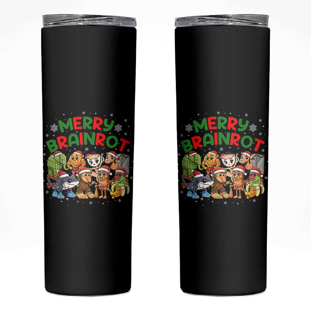 Gen Z Italian Merry Brainrot Christmas Skinny Tumbler Meme Holiday Gift - Wonder Print Shop