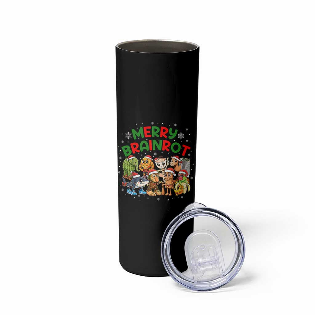 Gen Z Italian Merry Brainrot Christmas Skinny Tumbler Meme Holiday Gift - Wonder Print Shop