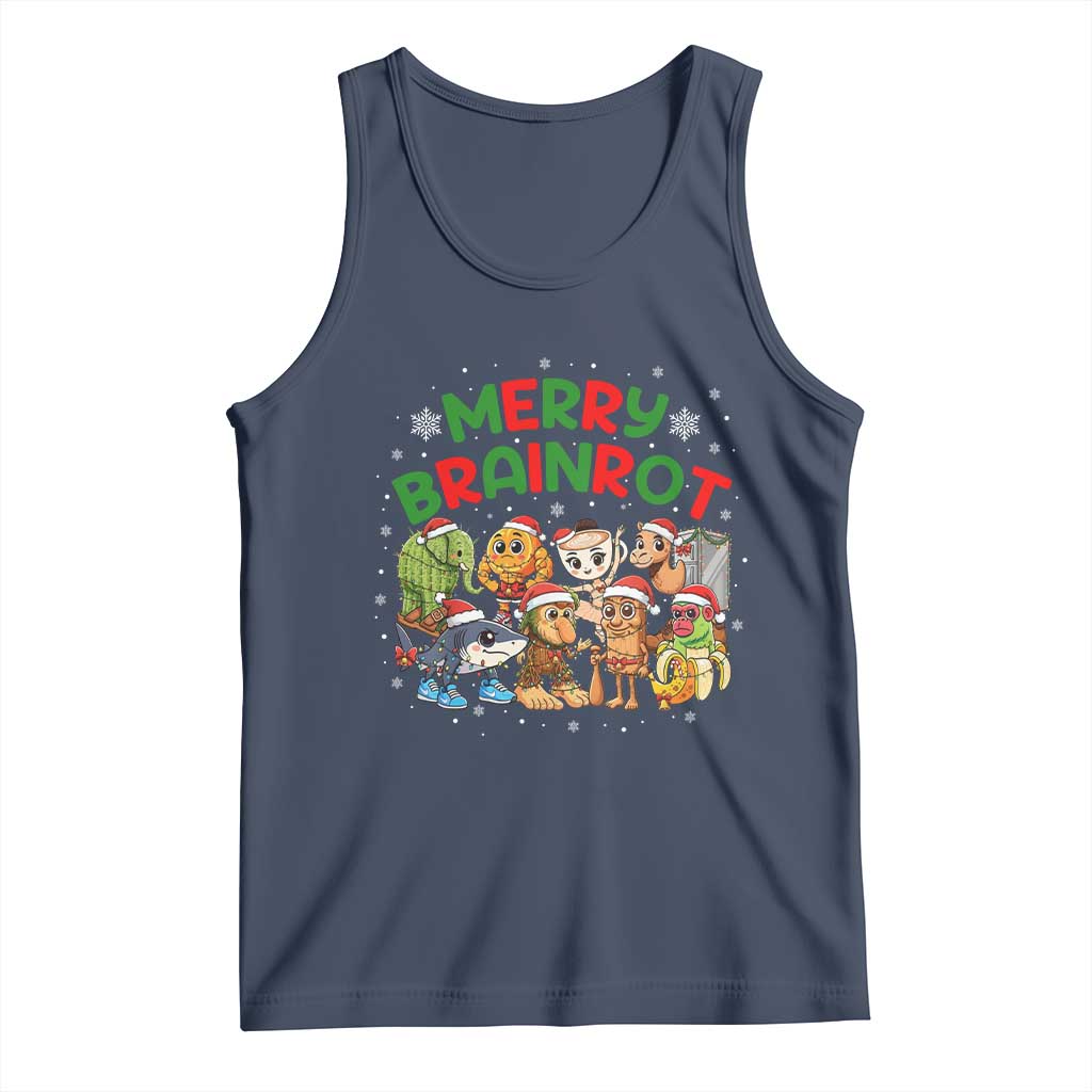 Gen Z Italian Merry Brainrot Christmas Tank Top Meme Holiday Gift - Wonder Print Shop