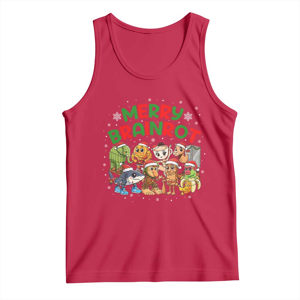 Gen Z Italian Merry Brainrot Christmas Tank Top Meme Holiday Gift - Wonder Print Shop