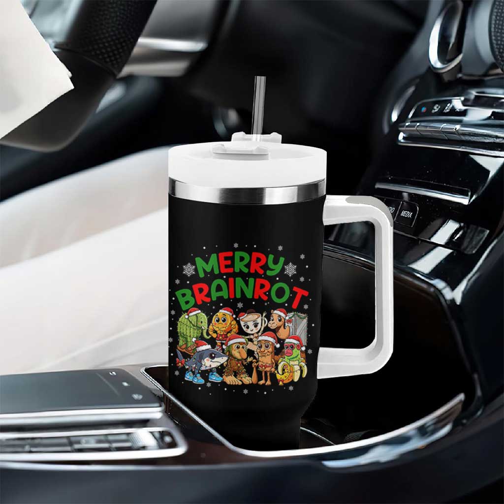 Gen Z Italian Merry Brainrot Christmas Tumbler With Handle Meme Holiday Gift - Wonder Print Shop