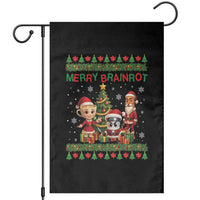 Merry Brainrot Garden Flag Funny Ugly Christmas Italian Meme Gift - Wonder Print Shop