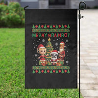 Merry Brainrot Garden Flag Funny Ugly Christmas Italian Meme Gift - Wonder Print Shop