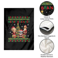 Merry Brainrot Garden Flag Funny Ugly Christmas Italian Meme Gift - Wonder Print Shop