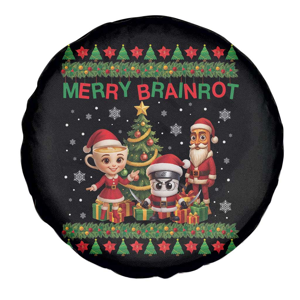 Merry Brainrot Spare Tire Cover Funny Ugly Christmas Italian Meme Gift - Wonder Print Shop