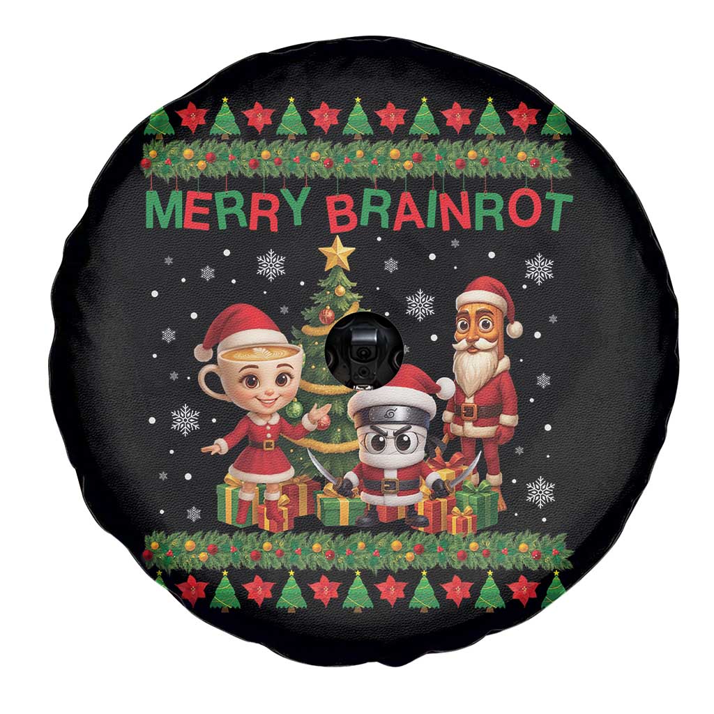 Merry Brainrot Spare Tire Cover Funny Ugly Christmas Italian Meme Gift - Wonder Print Shop