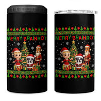 Merry Brainrot 4 in 1 Can Cooler Tumbler Funny Ugly Christmas Italian Meme Gift - Wonder Print Shop