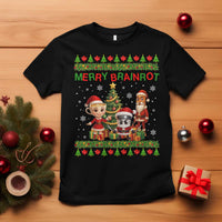 Merry Brainrot T Shirt Funny Ugly Christmas Italian Meme Gift - Wonder Print Shop
