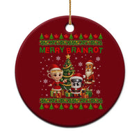 Merry Brainrot Ceramic Ornament Funny Ugly Christmas Italian Meme Gift - Wonder Print Shop