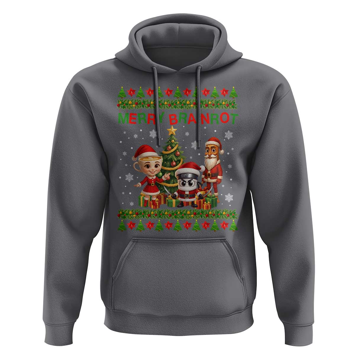 Merry Brainrot Hoodie Funny Ugly Christmas Italian Meme Gift - Wonder Print Shop